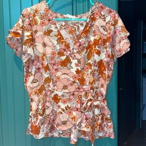 Women’s size large floral blouse